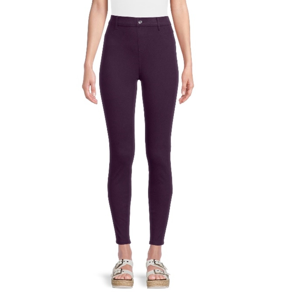Purple Skinny Pull on Jeggings from Time and Tru